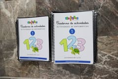 Cuadernos de actividades escolares engargolados